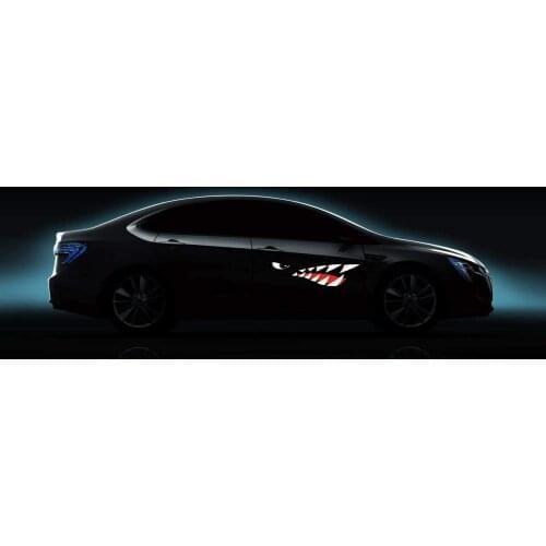 Shark Teeth Mouth Reflective Decals Sticker for Fishing Boat Canoe Car Truck Kayak C66