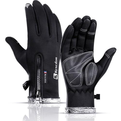 Winter Cycling Gloves Bicycle Warm Touchscreen Full Finger Gloves Waterproof Outdoor Bike Skiing Motorcycle Riding