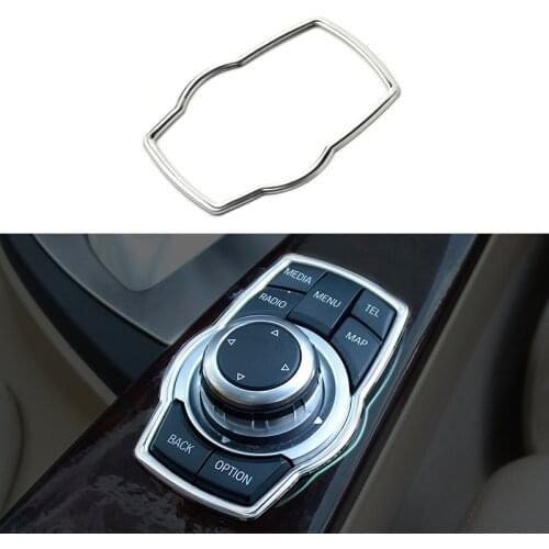 1pcs Car Interior Multimedia Button Decor Car Styling Stickers for BMW F10 F20 F30 F34 F07 F25 F26 F15 F16 Accessories