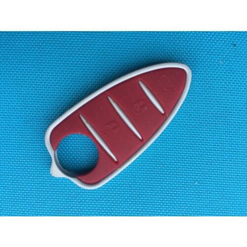 1pc New Silicone Rubber Key Pad 3 Buttons For Alfa Romeo Mito Giulietta 159 GTA Replacement Red Flip Remote Auto Key Shell Pads