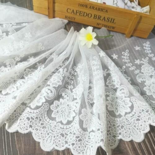 1Yards Guipure Craft Lace Fabric Trim 19cm Ribbons Embroidery Mesh Lace Ribbon DIY Sewing Accessories Trimmings dentelle RG24