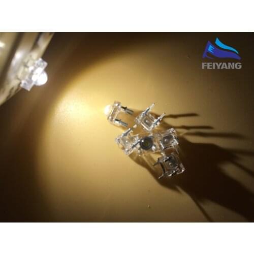 20pcs 5mm Transparent Piranha Warm White Water Clear 5 mm Super Flux LED Diode Bulb Round Light Emitting Diode LED Lamp