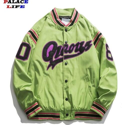 Hip Hop Streetwear Jacket Men Autumn Mens Harajuku Jacket Windbreaker Color Block Patchowork Retro Track Jackets Coat Zipper