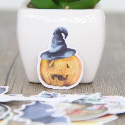 40pcs Halloween Pumpkin Cartoon Photo Album Scrapbook Waterproof Decoration Sticker DIY Handmade Gift Scrapbook Sticker