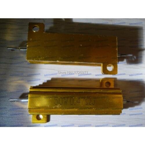 50PCS/LOT RX24-50W 0.47R 0.47 Ohm LED load resistor Aluminum Case Wirewound Resistor