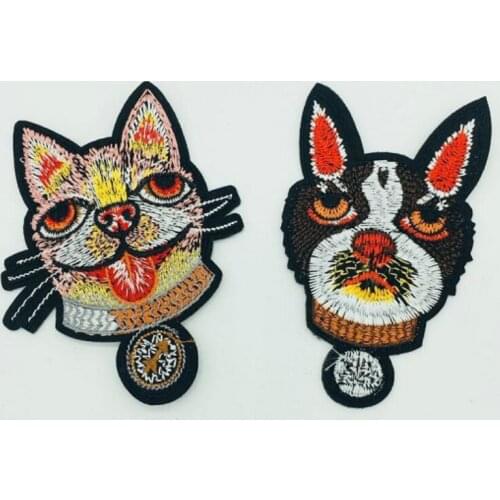 50pcs/Lot Embroidery Letters Clothing Decoration Accessories Animal Dog Diy Iron Heat Transfer Applique Iron on Patches