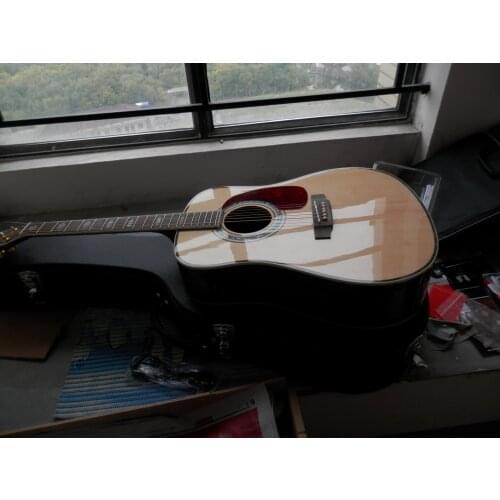 Nature spruce solid top D type 45 model 41" Acoustic guitar Acoustic electric guitar With fisherman EQ with case In stock 11yue8