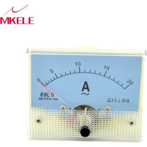 AC 69L9(20A) Analog Ammeter Panel Current Ampere Meter Pointer Diagnostic-tool Ampermeter Doesn't Need Shunt Brand New China