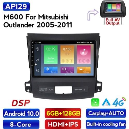 Android 10 DSP IPS For Mitsubishi Outlander 2006-2014 Peugeot 4007/Citroen C-Crosser Car DVD Multimedia GPS Navigation Player