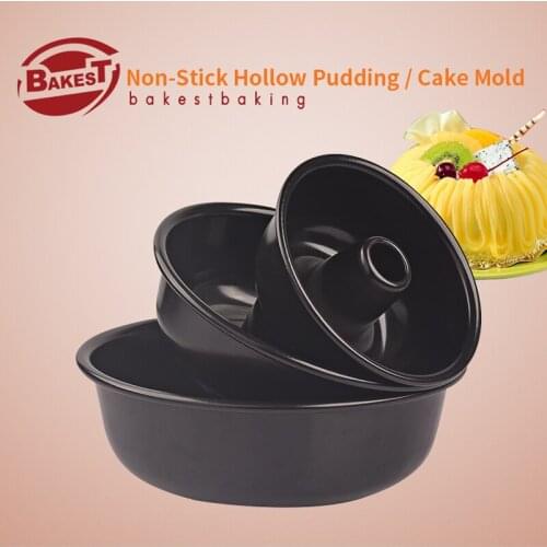 BAKEAT Non-Stick Hollow Pudding Mold Cake Baking Tools Multiple Size For Choose