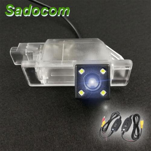 Car CCD Night Vision 4LED Backup Rear View Camera Waterproof HD Parking For Peugeot 301 308 408 508 2013 2014 Citroen C5 C4