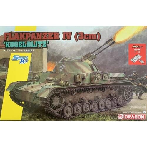 DRAGON 6889 1/35 Flakpanzer IV (3cm) 'Kugelblitz' [Bonus:Magic tracks] - Scale Model Kit