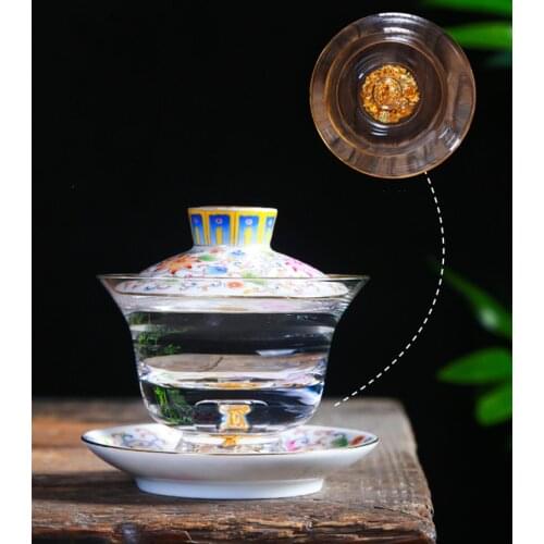 Enamel ceramic gaiwan Ancient Glaze Jingdezhen Teaset Teapot Bowl for varied tea Porcelain gift puer Drinkware