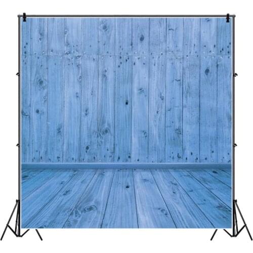 Laeacco Blue Wooden Board Floor Newborn Baby Portrait Photography Backdrop Photographic Backgrounds Photocall Photo Studio Props