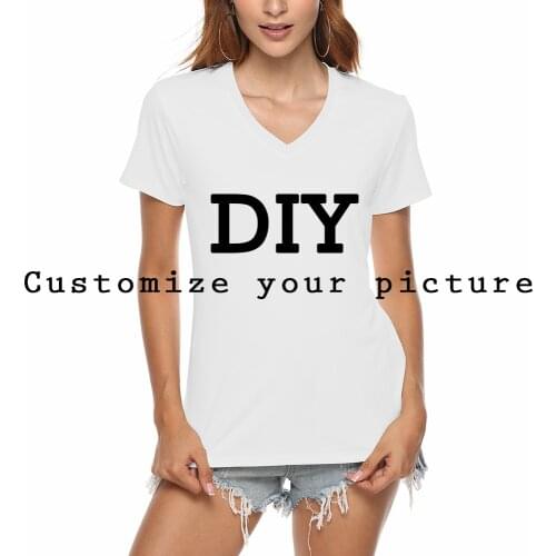 NADANBAO Custom DIY T-shirt For Women DIY 3D Digital 1MOQ Elasticity T Shirt For Woman Plus Size S-XXXL