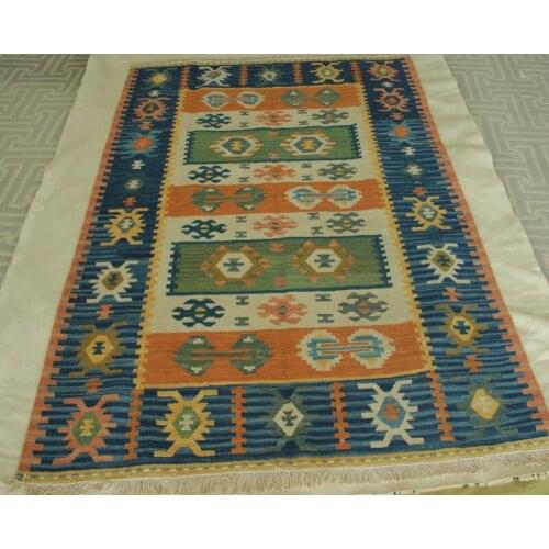Kilim Wool Rug Handmade Carpet Home Carpets For Living Room Geometric Carpet Bedroom Wool Knitting Carpets