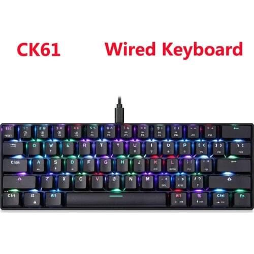 MOTOSPEED CK61 Gaming Mechanical Keyboard RGB Keyboard with Blue Red Switch Speed All Anti-ghost Keys For Computer TV BOX Gaming