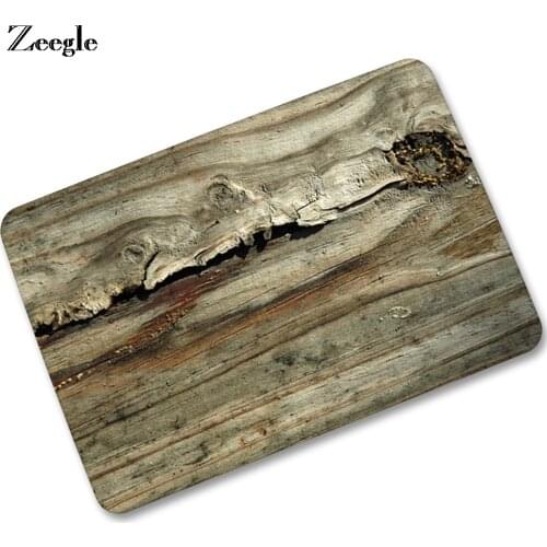 Floor Mat Wood Printed Doormat Bathrom Carpet Anti-slip Mats Home Door Mats Water Proof Kitchen Area Rugs Bedroom Foot Pads
