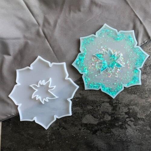 Palm Epoxy Resin Molds Silicone Cup Holder Mat Pad Casting Coaster DIY Coasters Mould Jewelry Making Tools