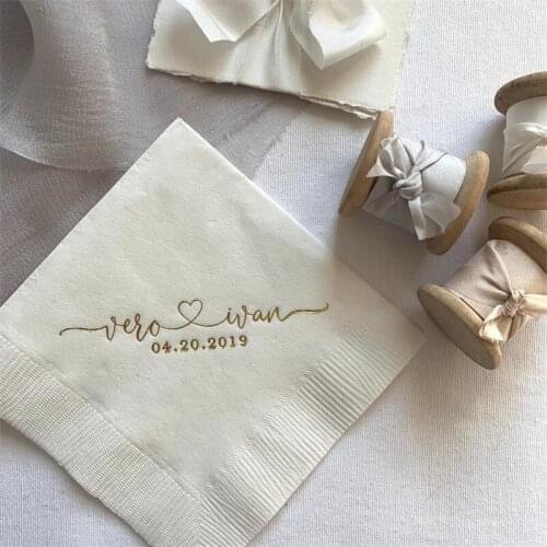 Personalized Wedding Napkins, Rehearsal Dinner,Engagement Party,Custom Bar Napkins,Custom Wedding Napkins - Destination Wedding
