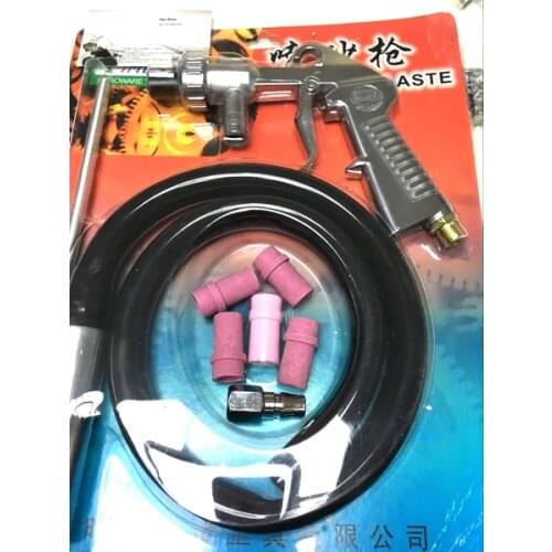Sandblasting gun with 5pcs ceramic nozzles and blasting hose