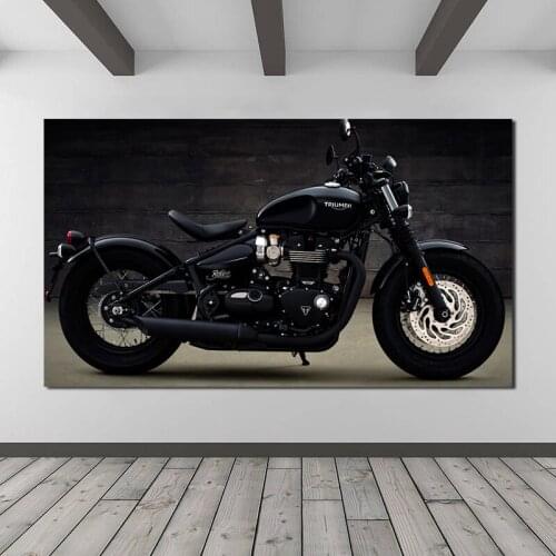 Canvas Posters Prints Triumph Bonneville Retro Motorcycle Wall Art Painting Decorative Picture Modern Bedroom Home Decoration HD