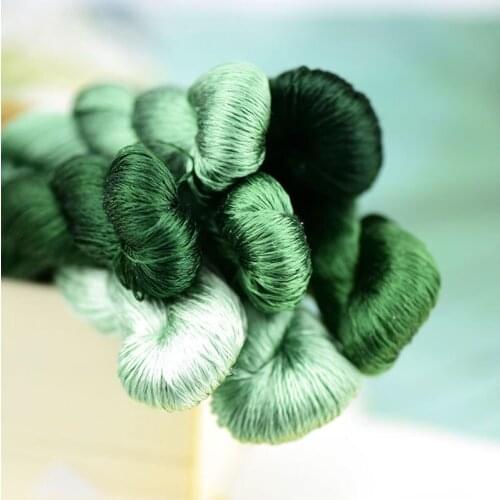 1 color 400m Suzhou embroidery natural silk embroidered line silk diy special Silky Bright color line Common colors green 1