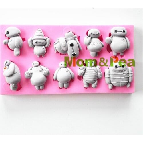 Mom&Pea 0756 Free Shipping 10-Blow-up Man Shaped Silicone Mold Cake Decoration Fondant Cake 3D Mold Food Grade