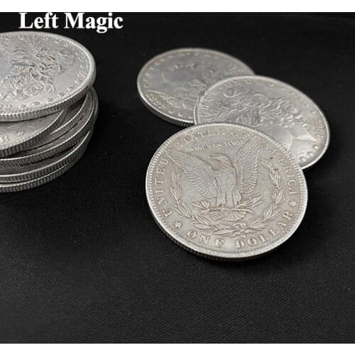1PC Cupronickel Morgan Coin Magic Tricks Magician Close Up Street Gimmick Props Illusion Accessories Funny