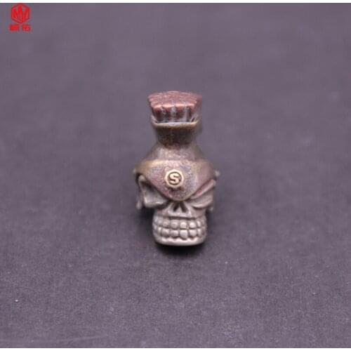 1PCS Ancient Roman Warrior Hand-cast Brass EDC Paracord Knife Bead Outdoor Keychain Pendant Survival Bracelet Pendant
