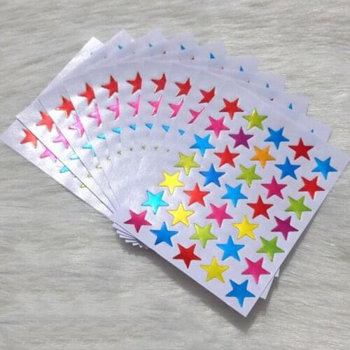 10Sheets 800pcs Star Shape Self-adhesive Labels for Students Book Decoration Reward Sticker Stationery Sticker