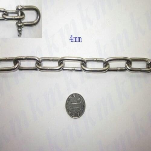 NEW hot selling wholesales ordinary 304 stainless steel 4MM diameter long link chain for lifting with good Welded and Polishing