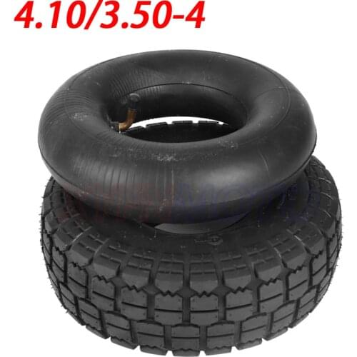 4.10/3.50-4 Inner Outer Tyre 410/350-4 Pneumatic Wheel Tire for 47/49CC Motorcycle Scooter Mini Quad Dirt Pit Bike ATV Go-Kart