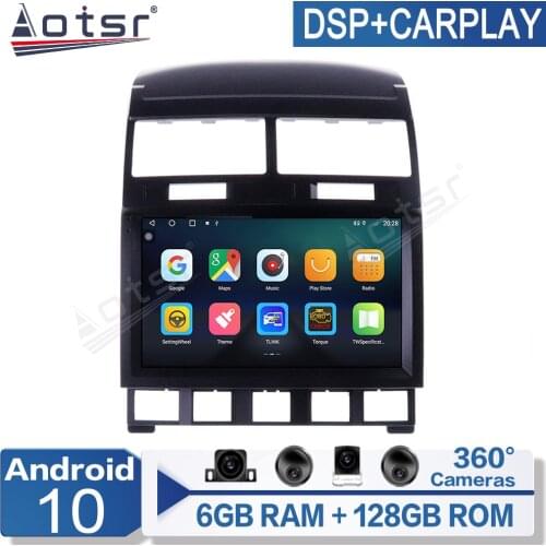 ATOSR-2Din Android10.0 Car Radio For Volkswagen Touareg GP 2002 - 2010 Stereo Receive GPS Navigation Car Video Player IGO