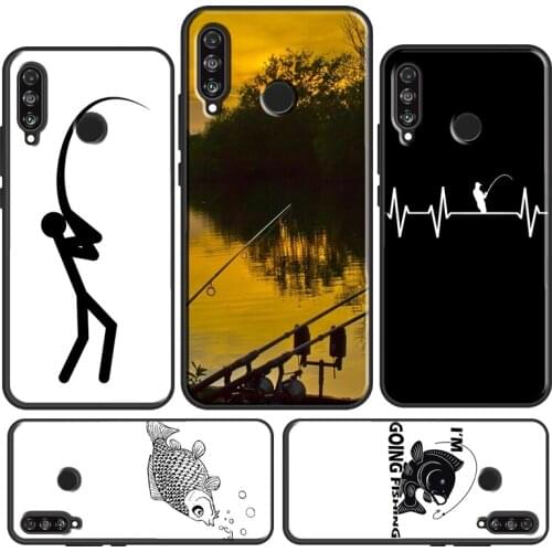 Carp Fishing Fish Case For Huawei P30 Pro P20 P40 Mate 20 Lite Nova 5T P Smart 2019 Honor 8A 8X 9X 10i 20