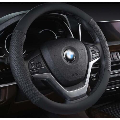 Car Steering Wheel Cover 36 38 CM 14 " 15 " D shape leather handle Cover stylish color matching set car interior
