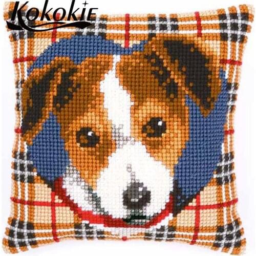 Diy 3d embroidered mats Counted cross stitch set sales handicraft embroider needlework kits fabric throw pillowcase accessories