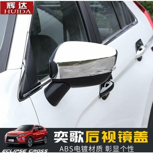For Mitsubishi Eclipse Cross 2018 2019 High-quality ABS Chrome Rearview Lens Cap Decoration Cover Car Accessories Car-styling