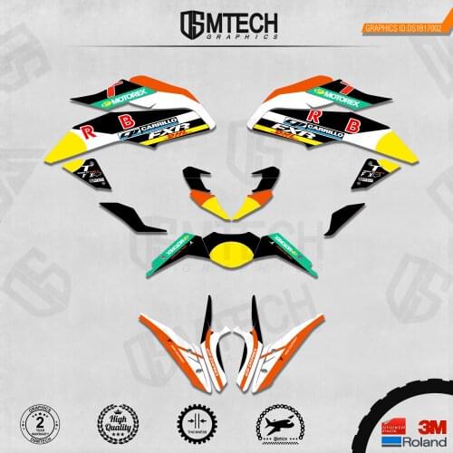 DSMTECH Customized Team Graphics Backgrounds Decals 3M Custom Stickers For 2017 2018 2019 2020 DUKE125 390 002