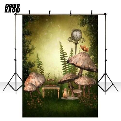 DAWNKNOW Floral Wall Vinyl Photography Background For Kids Floor New Fabric Polyester Backdrop For Wedding Photo Studio F2684