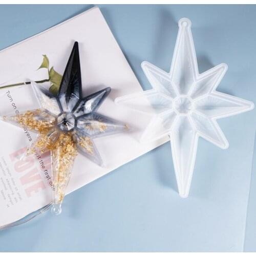 Aouke Mold DIY crystal glue mould mangxing octagonal hanging piece star lantern Diamond Star silicone mold