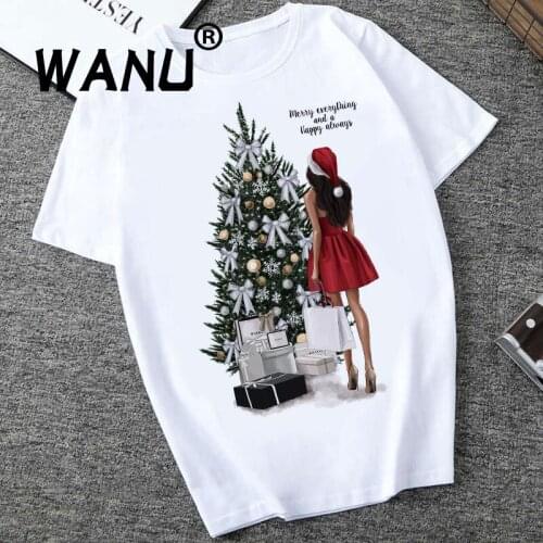 Merry Everything And A Happy Always Merry Christmas T Shirt Women Fashion Graphic Cute Tee Kawaii TShirt Hipster Girl Tops