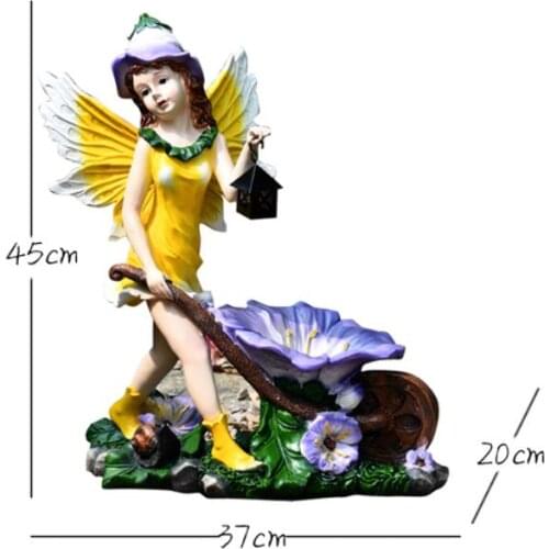Have status European ideas are lovely Flower Fairy Ornament Resin girl Angel characters Sculpture cover model