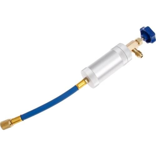 1Pc R134A AC A/C Oil Dye Injector 2 Oz A/C Air Conditioning Injection Tool 1/2" ACME Male X 1/2" ACME Female Car Accessories