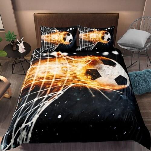 Football Bedding Set Printing Pillowcase Quilt Cover Soccert Duvet Covers s Home Textiles Queen King Size Bed
