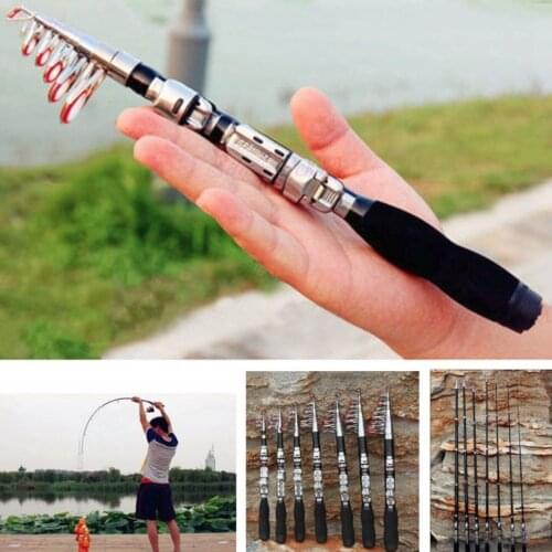 1/1.2/1.5/1.9/2.3M Mini Fishing Rod Super Hard Protable Ice Fishing Rod Rivers Lakes Fishing Equipment Practical Outdoor Sports