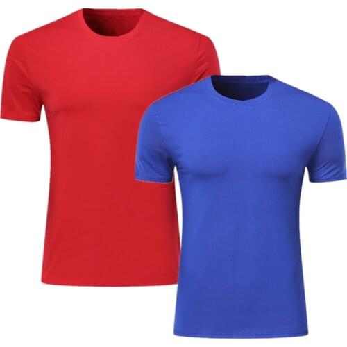Custom Men Clothing Tops Red And Blue Short Sleeve