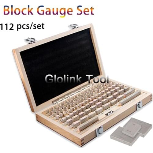 Block Gauge Set 112pcs/set, 0 Grade(0.5--100mm),1 Grade Gauge Inpsection Block Measurement Tool