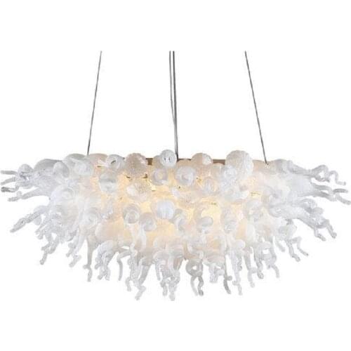 New design modern glass tube ceiling lightings Hand Blow Glass Chandelier for Study Room