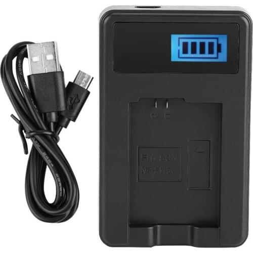 NP-FW50 Battery Charger LCD Single USB Charger for Sony Alpha A6000 A6300 A6500 A7r A7